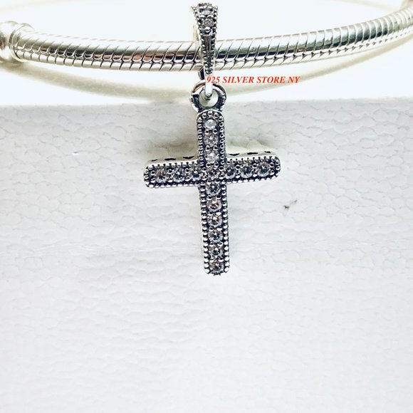 NEW Authentic Pandora Charm Faith CROSS Dangle 791310CZ - Picture 6 of 7